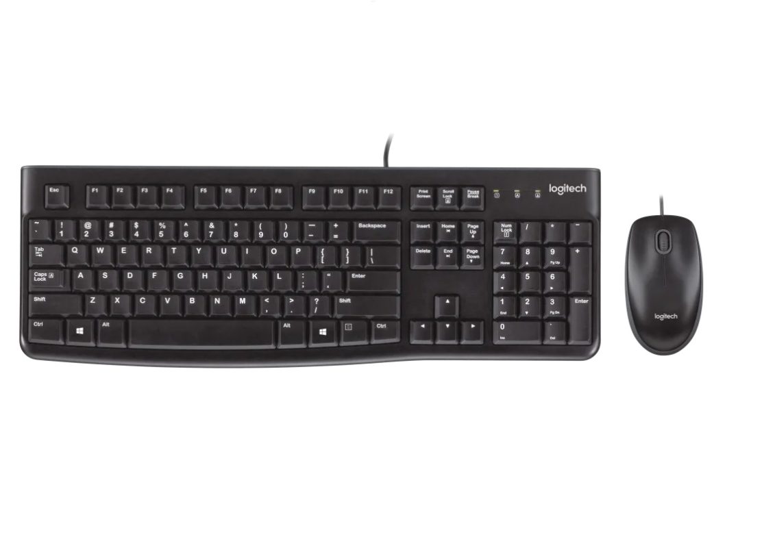 Teclado Mouse Logitech Mk Al Mbrico Usb Espa Ol Negro Techbox