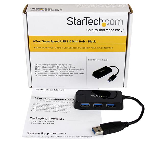 StarTech.com Hub Concentrador USB C de 4 Puertos – Ladrón USB Tipo