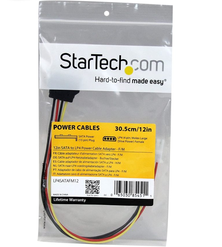 Cable Sata Power Adaptador Molex Pin Startech Techbox