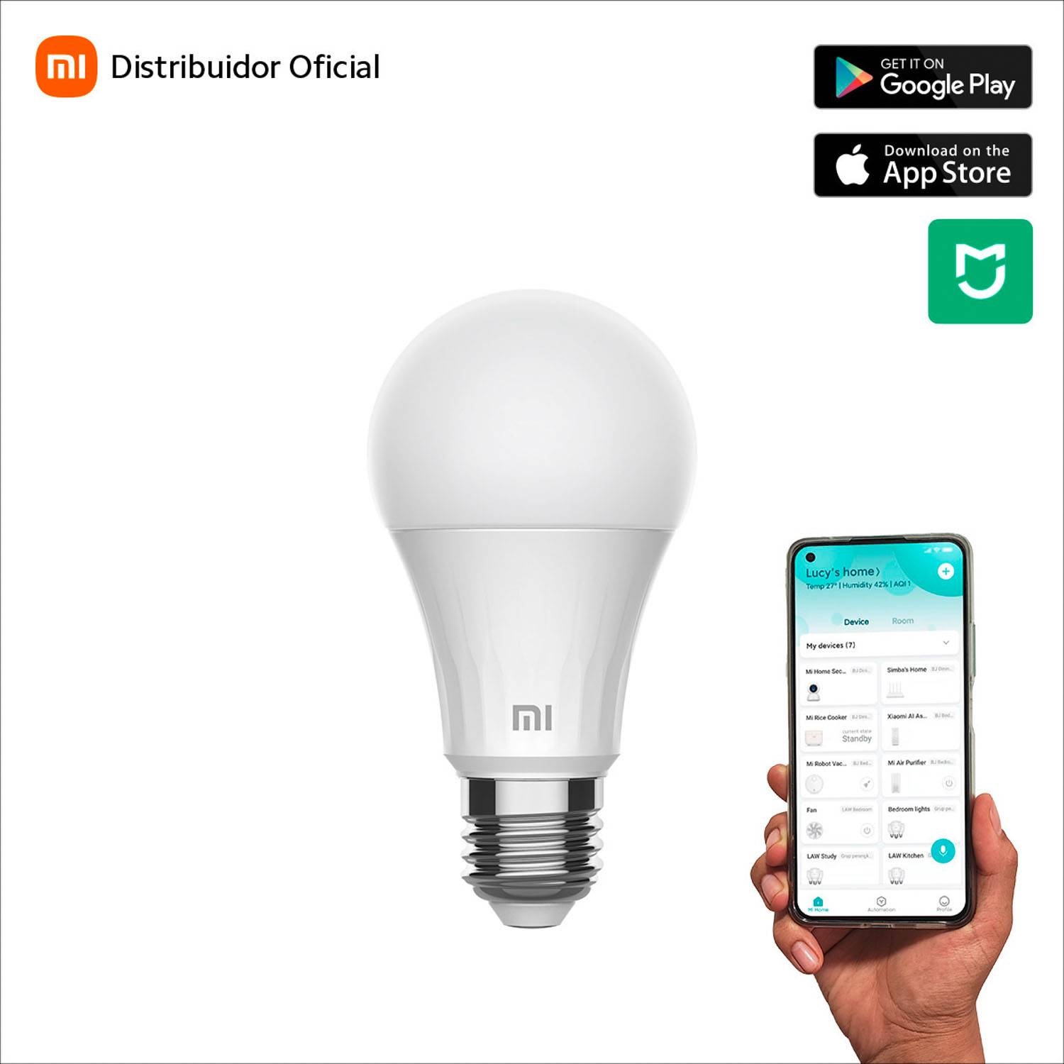 Xiaomi Mi LED Smart Bulb Bombilla Inteligente 8W E27 Blanco Cálido
