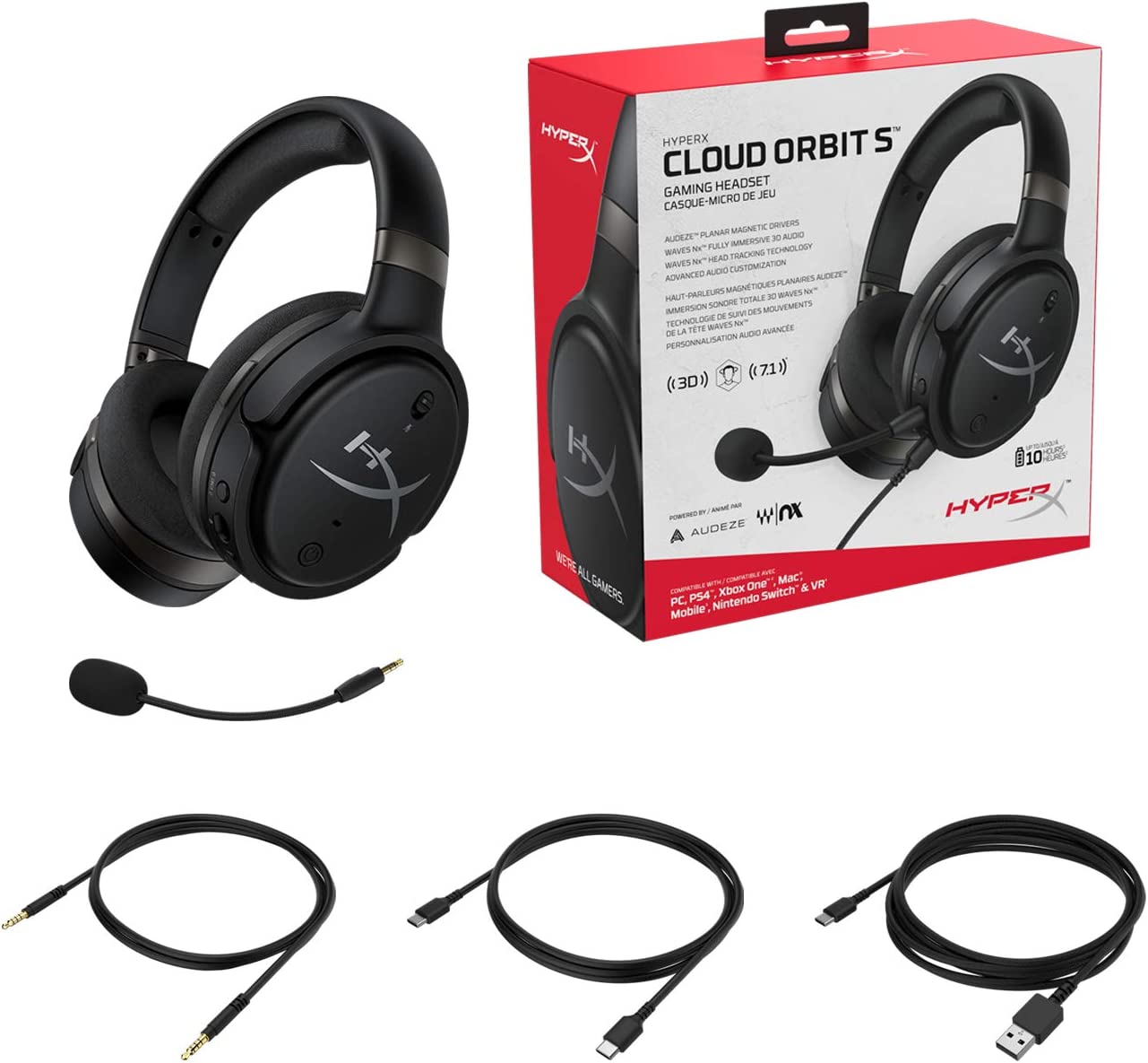 Auriculares HyperX Cloud Orbit, Interfaz USB Tipo-A / USB Tipo-C